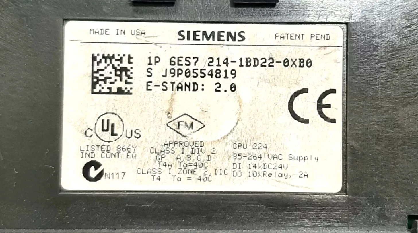 Siemens Simatic S7-200 CPU 224 / 6ES7 214-1AD22-0XB0 / 6ES7214-1AD22-0XB0 