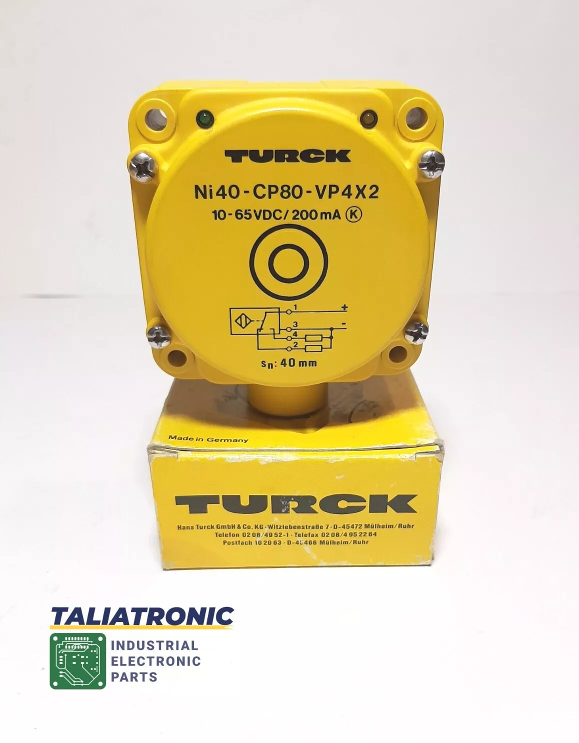 Turck Näherungsschalter NI40 CP80 VP4X2 /200mA /Sn:400mm/Induktiver Sensor 