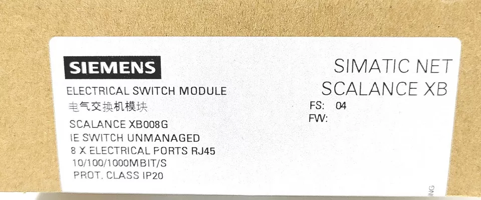 Siemens Simatic Net Scalance XB 6GK5008-0GA10-1AB2 Industrial Ethernet Switch