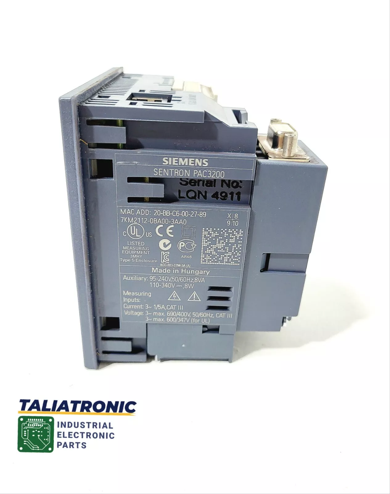 Siemens Sentron PAC3200 7KM2112-0BA00-3AA0 + 7KM9300-0AB00-0AA0 PAC Profibus DP