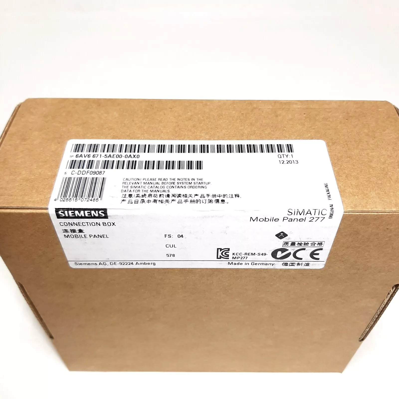 Siemens Simatic Mobile Panel 277 Anschluss Box 6AV6 671-5AE00-0AX0 /6AV6671-5AE0