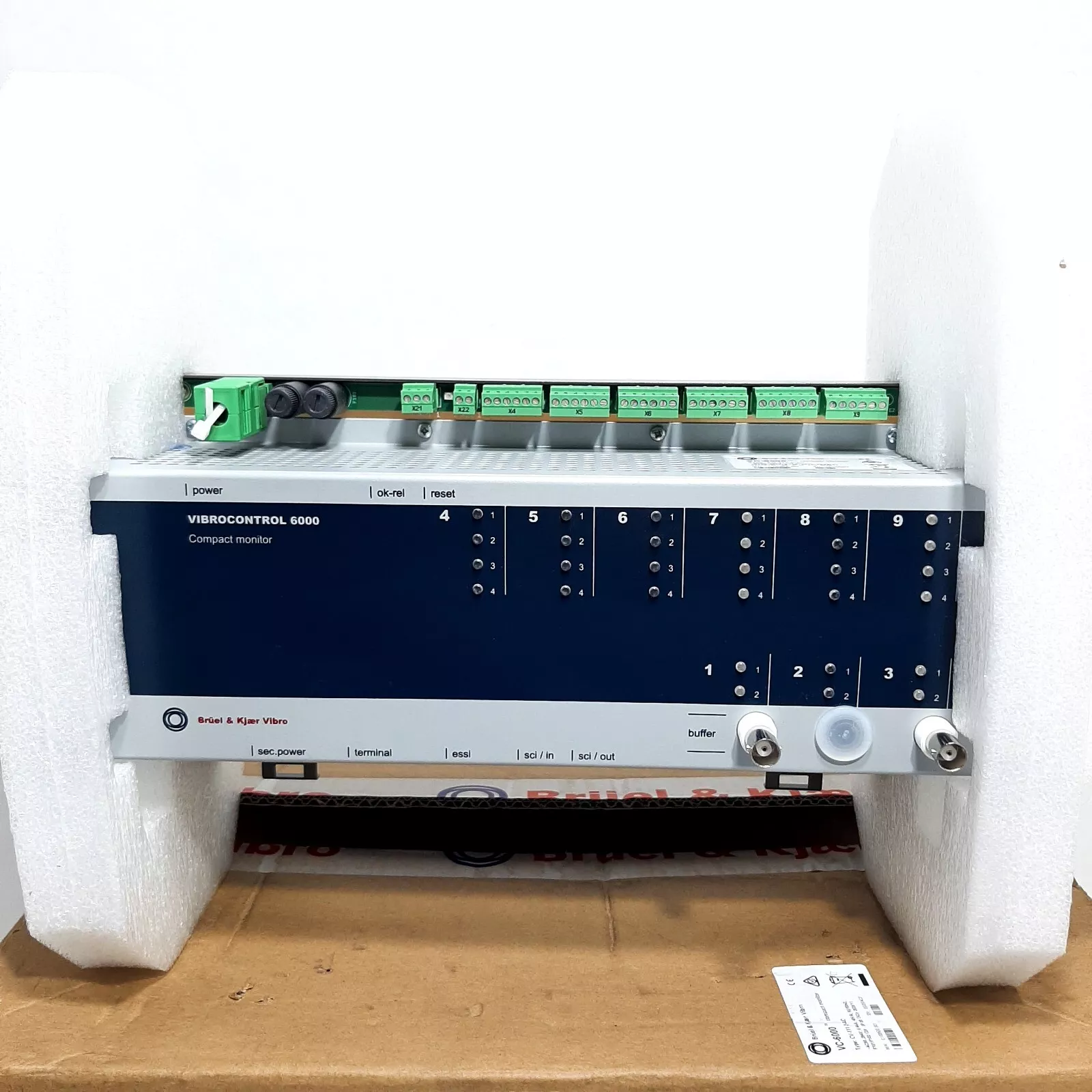 Brüel & Kjaer Vibro Vibrocontrol-6000 Compact Monitor VC-6000/ CV-111-2-AC /Neu